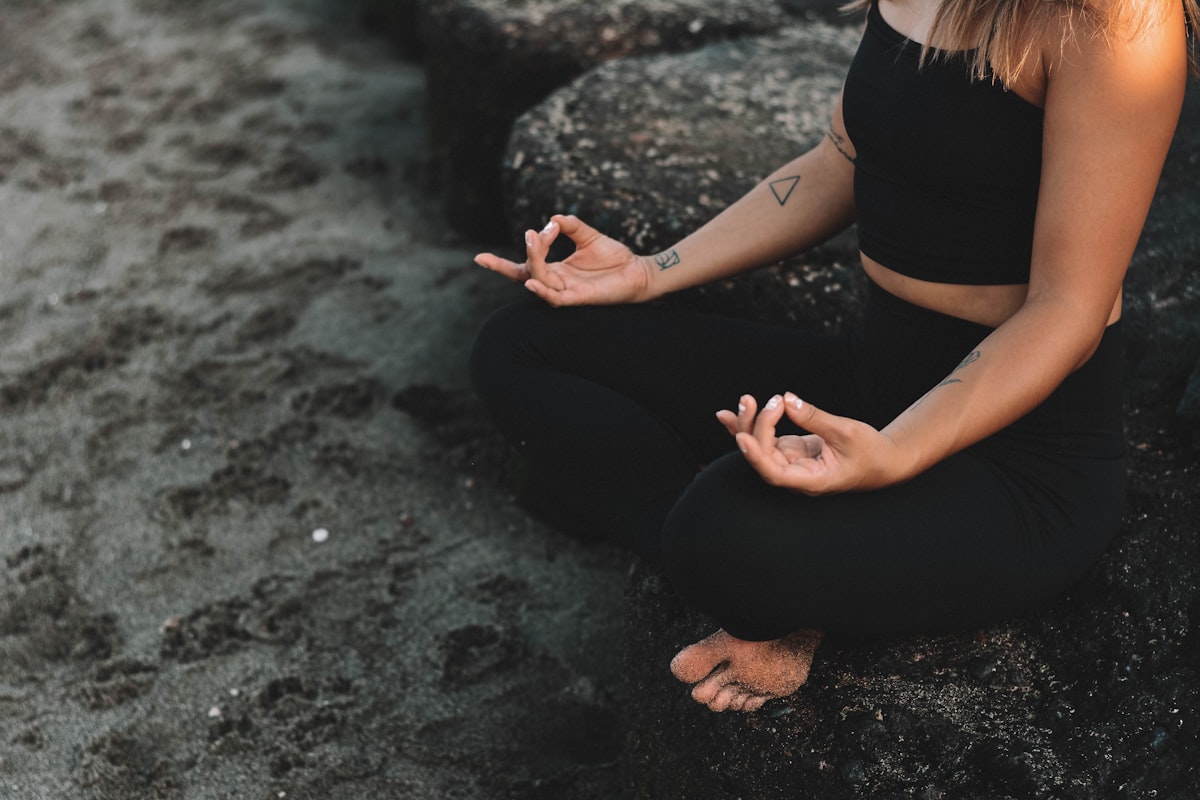 Man practicing wellness exercises